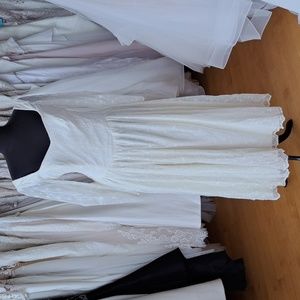 Vtg plus size ivory dress